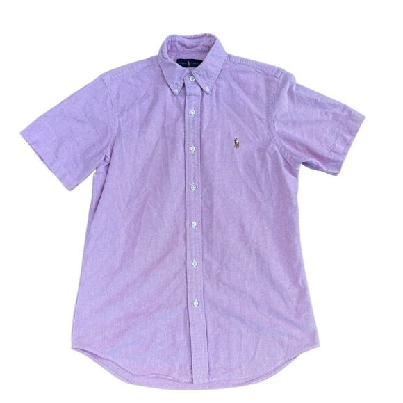 Ralph Lauren Men's Classic-fit Stripe Oxford Short Sleeve Shirt Size Small - Picture 1 of 6